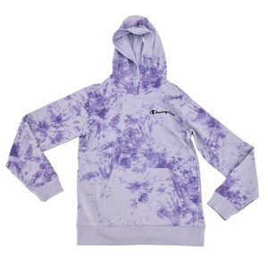 Champion | Girl's Tie Dye Pull Over Hoodie | Purple | Size XLarge (14/16)